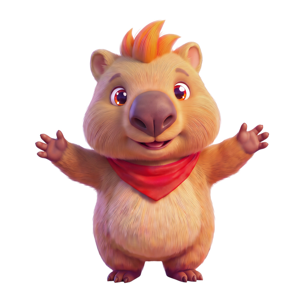 Happy wombat