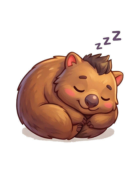 Sleeping wombat