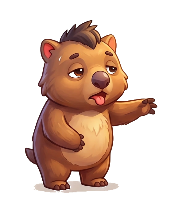 Thirsty wombat